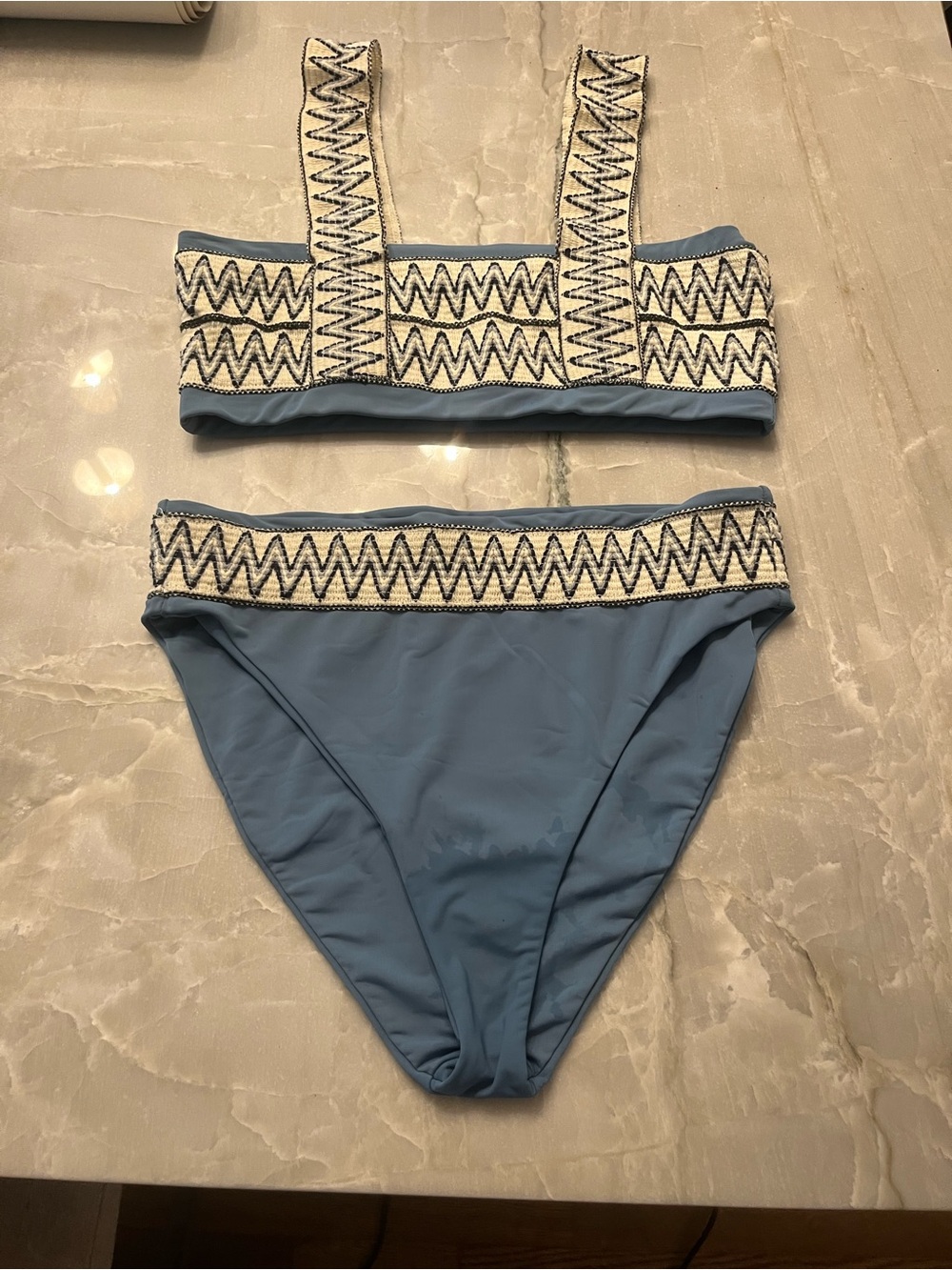 Elysiian small batch swim boho-Trim Bikini Set